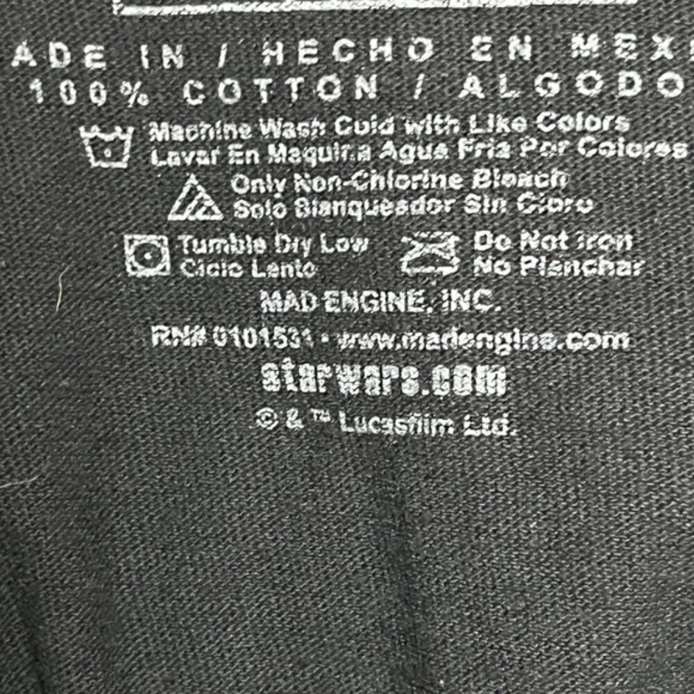 Star Wars Kylo Ren Graphic T-Shirt - Black - Size M - 100% Cotton - Picture 8 of 9